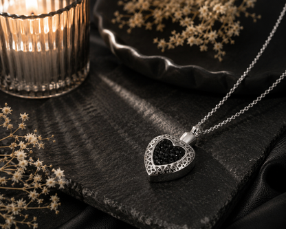Ashes Jewelry "Heart Companion" - Keepsake Necklace for Ashes | Stainless Steel